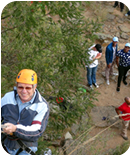 Abseiling: almost nearing the bottom